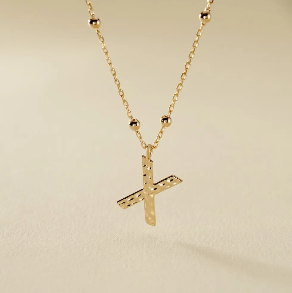 Collier Plaqué Or Jaune Lettra