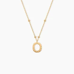 Collier Plaqué Or Jaune Lettra