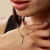 Collier Plaqué Or Jaune Lettra