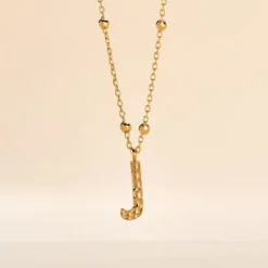 Collier Plaqué Or Jaune Lettra