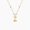 Collier Plaqué Or Jaune Lettra