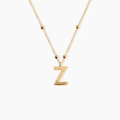 Collier Plaqué Or Jaune Lettra