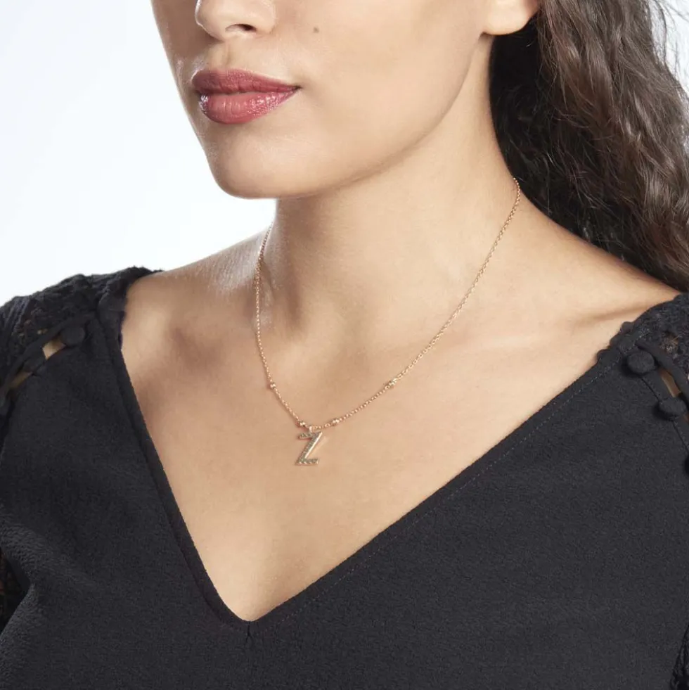 Collier Plaqué Or Jaune Lettra
