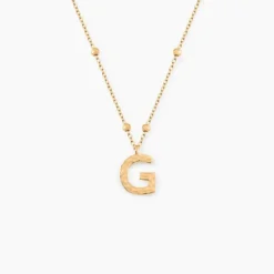 Collier Plaqué Or Jaune Lettra