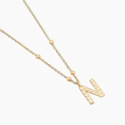 Collier Plaqué Or Jaune Lettra