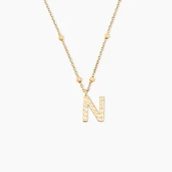 Collier Plaqué Or Jaune Lettra
