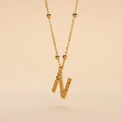 Collier Plaqué Or Jaune Lettra