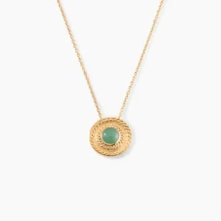 Collier Plaqué Or Jaune Marcia Aventurine
