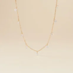 Collier Plaqué Or Oxydes De Zirconium