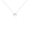 Collier Pluton Argent Blanc Oxyde De Zirconium
