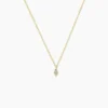 Collier Poem Argent Jaune Topaze Oxyde De Zirconium