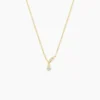 Collier Poem Argent Jaune Topaze Oxyde De Zirconium