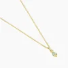 Collier Poem Argent Jaune Topaze Oxyde De Zirconium