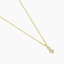 Collier Poem Argent Jaune Topaze Oxyde De Zirconium
