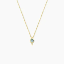 Collier Poem Argent Jaune Topaze