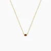 Collier Poem Argent Jaune Tourmaline