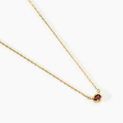 Collier Poem Argent Jaune Tourmaline