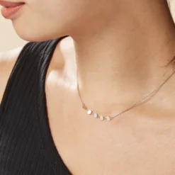 Collier Poenui Argent Blanc