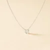 Collier Ponama Or Blanc Oxyde De Zirconium