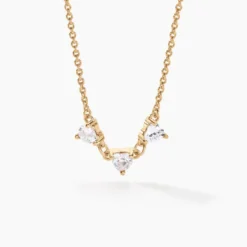 Collier Poésie Rosée Plaque Or Jaune Oxyde De Zirconium