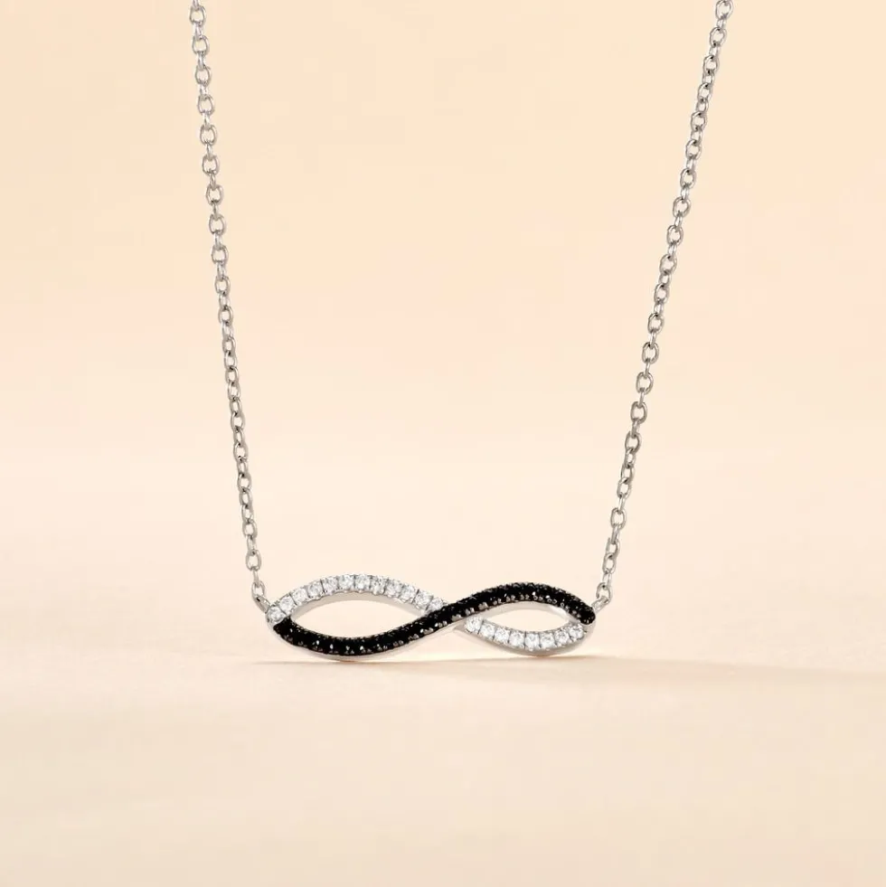 Collier Prudentia Argent Blanc Oxyde De Zirconium