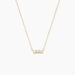 Collier Pryderi Or Jaune Oxyde De Zirconium