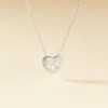 Collier Purete Or Blanc Diamant