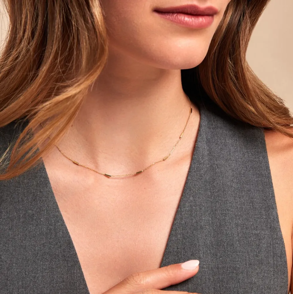 Collier Rain Or Jaune