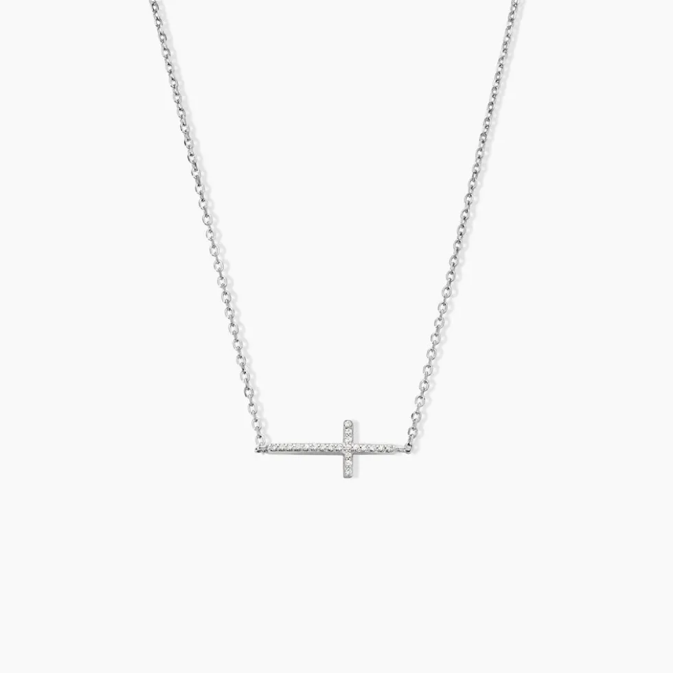 Collier Rayan Argent Blanc Oxyde De Zirconium
