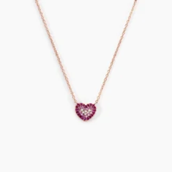 Collier Reflets Romantiques Argent Rose Oxyde De Zirconium