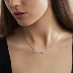 Collier Rera Argent Blanc Oxyde De Zirconium
