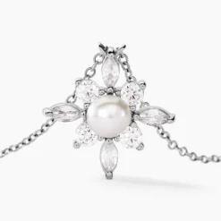 Collier Rhoda Argent Blanc Perle De Culture Oxyde De Zirconium