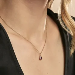 Collier Rhodolite Fever Or Jaune Rhodolite