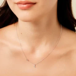 Collier Rohanne Argent Blanc