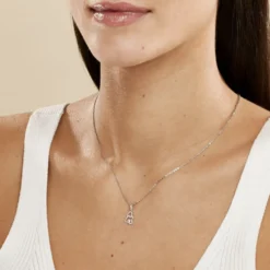 Collier Roma Argent Blanc Oxyde De Zirconium
