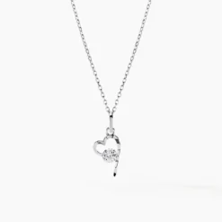 Collier Romance Or Blanc Oxyde De Zirconium