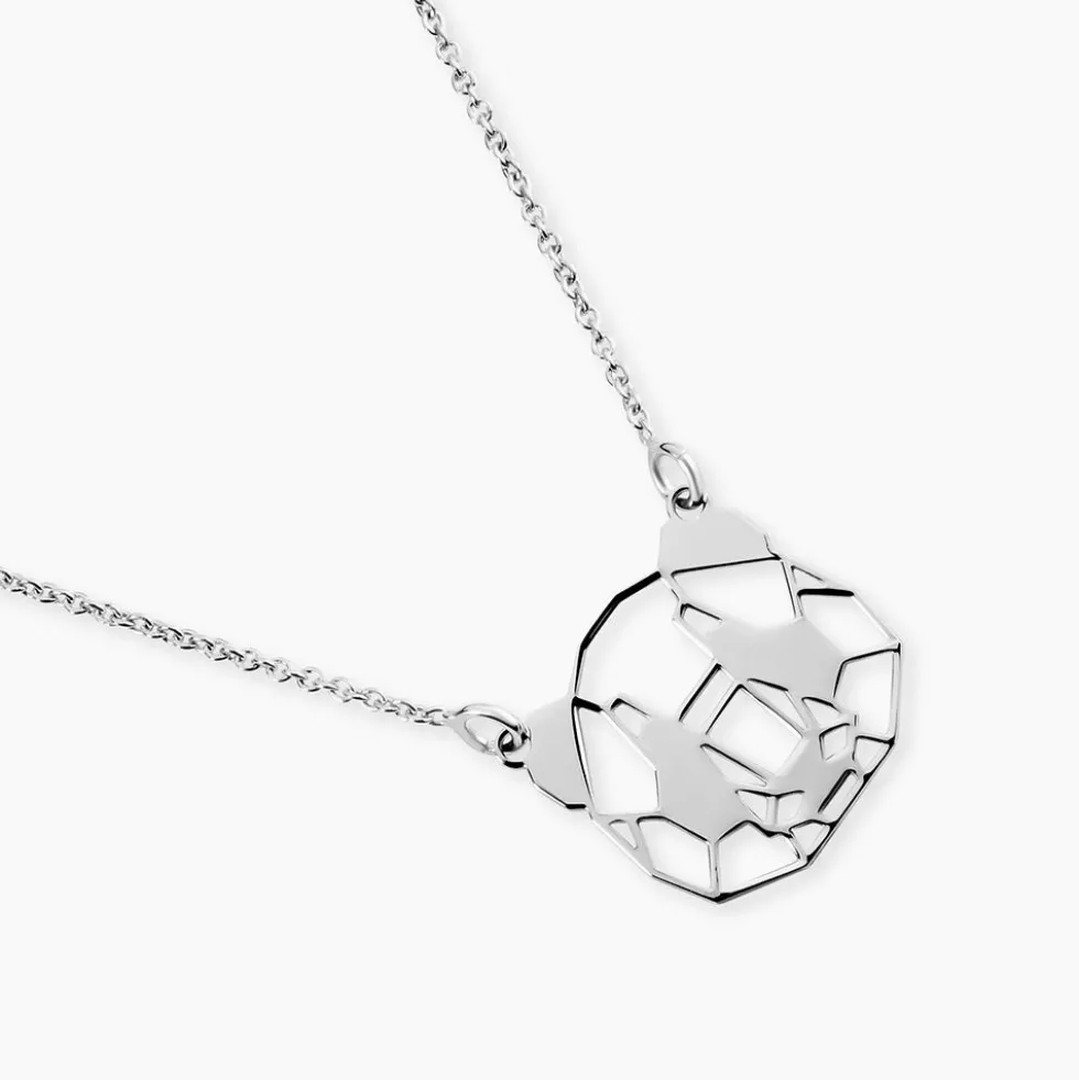 Collier Romy Origami Argent Blanc