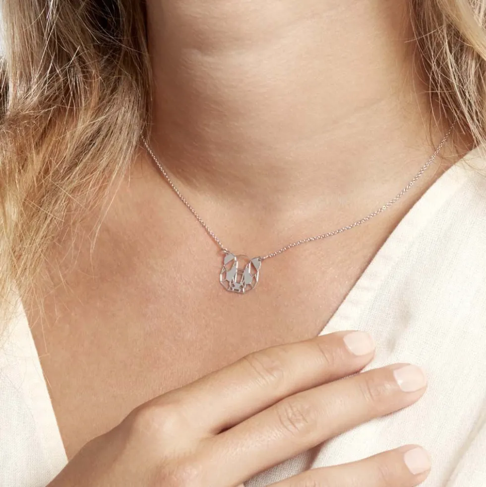 Collier Romy Origami Argent Blanc