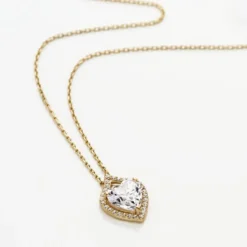 Collier Rosaline Or Jaune Oxyde De Zirconium