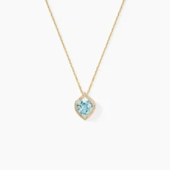 Collier Rosaline Or Jaune Topaze Et Oxyde De Zirconium