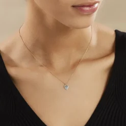 Collier Rosaline Or Jaune Topaze Et Oxyde De Zirconium