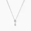 Collier Roseraie Argent Blanc Oxyde De Zirconium