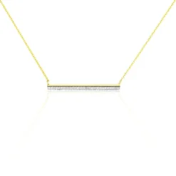 Collier Sahteene Or Jaune Diamant