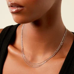 Collier Santoline Argent Blanc