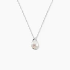 Collier Sasha Argent Blanc Perle De Culture Et Oxyde De Zirconium