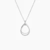 Collier Sautoir Paolino Argent Blanc Oxyde De Zirconium