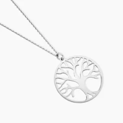 Collier Sautoir Philana Argent Blanc