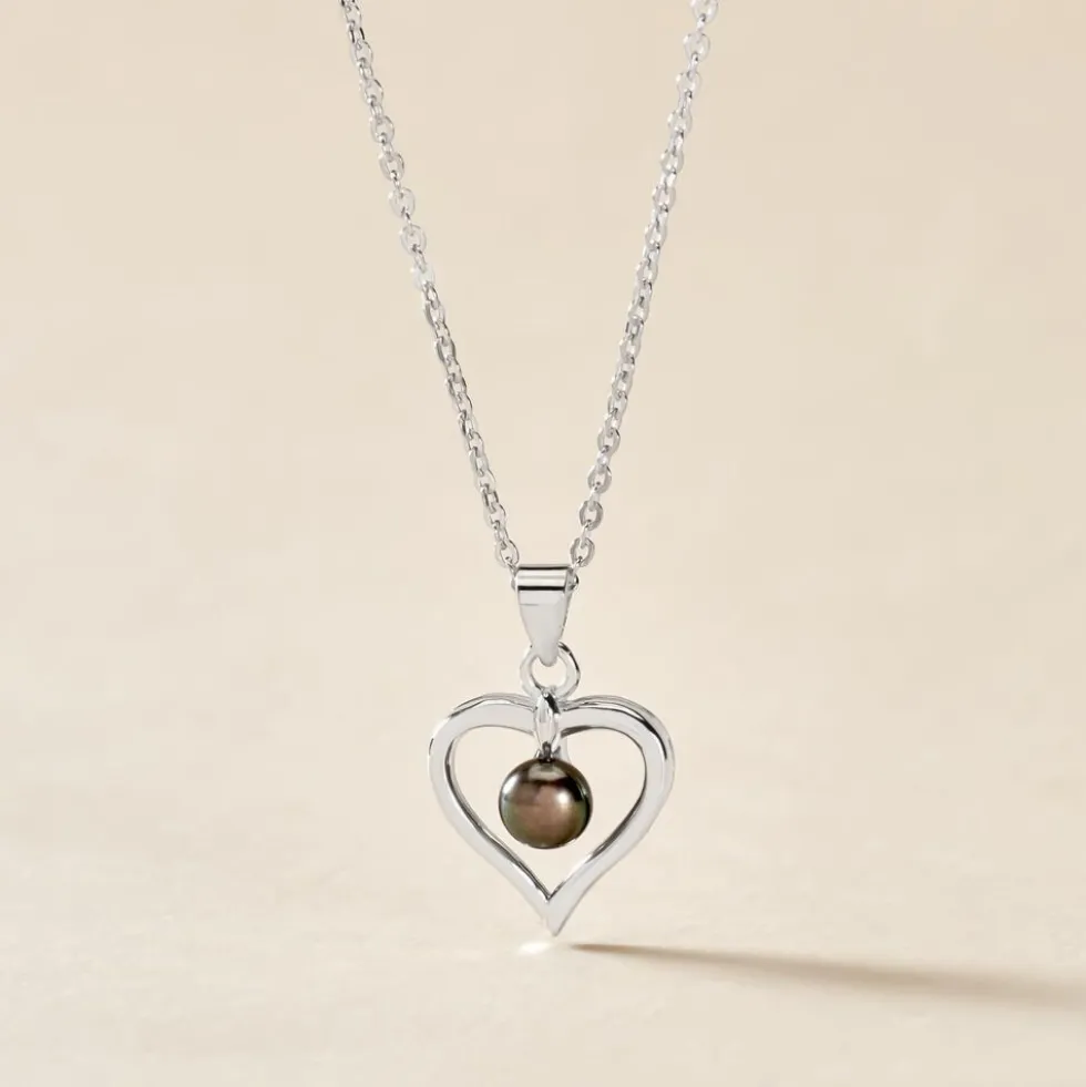 Collier Saynaae Argent Blanc Perle De Culture