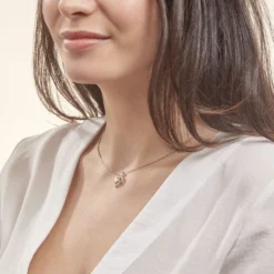 Collier Saynaae Argent Blanc Perle De Culture