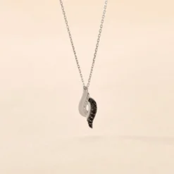 Collier Sculptural Or Blanc Diamant